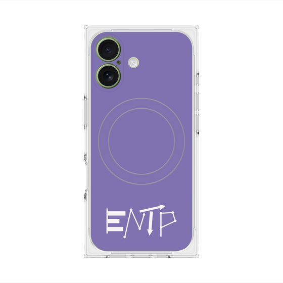 プレミアムスクエアケース with MagSafe［ オリジナル - ENTP 討論者 - アルファベット - パープル ］