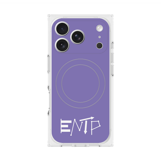 プレミアムスクエアケース with MagSafe［ オリジナル - ENTP 討論者 - アルファベット - パープル ］