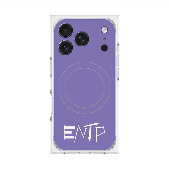 プレミアムスクエアケース with MagSafe［ オリジナル - ENTP 討論者 - アルファベット - パープル ］