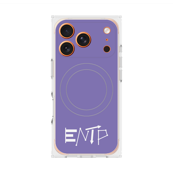 プレミアムスクエアケース with MagSafe［ オリジナル - ENTP 討論者 - アルファベット - パープル ］