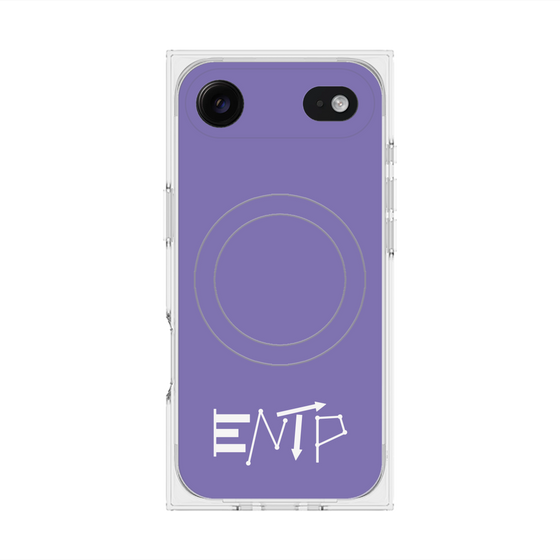 プレミアムスクエアケース with MagSafe［ オリジナル - ENTP 討論者 - アルファベット - パープル ］