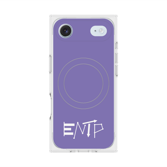 プレミアムスクエアケース with MagSafe［ オリジナル - ENTP 討論者 - アルファベット - パープル ］