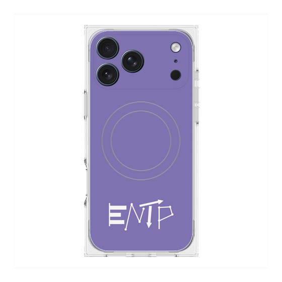 プレミアムスクエアケース with MagSafe［ オリジナル - ENTP 討論者 - アルファベット - パープル ］