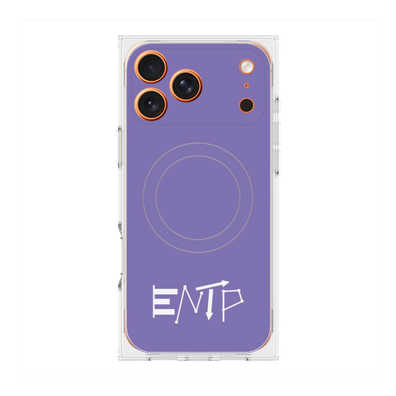プレミアムスクエアケース with MagSafe［ オリジナル - ENTP 討論者 - アルファベット - パープル ］