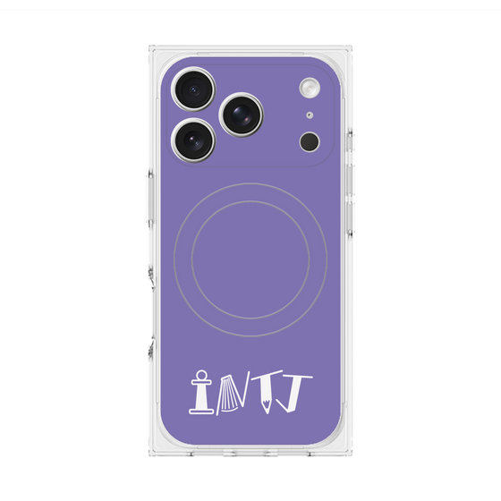 プレミアムスクエアケース with MagSafe［ オリジナル - INTJ 建築家 - アルファベット - パープル ］