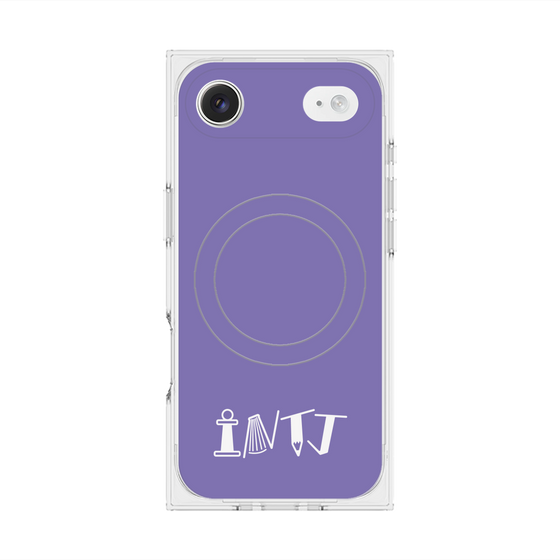 プレミアムスクエアケース with MagSafe［ オリジナル - INTJ 建築家 - アルファベット - パープル ］