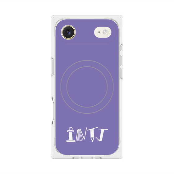 プレミアムスクエアケース with MagSafe［ オリジナル - INTJ 建築家 - アルファベット - パープル ］