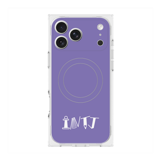 プレミアムスクエアケース with MagSafe［ オリジナル - INTJ 建築家 - アルファベット - パープル ］