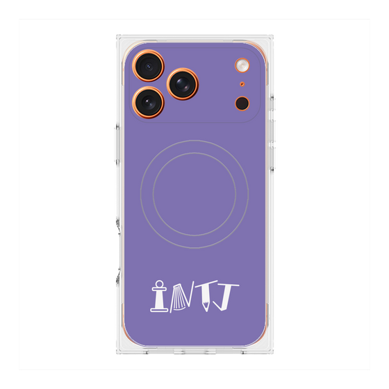 プレミアムスクエアケース with MagSafe［ オリジナル - INTJ 建築家 - アルファベット - パープル ］