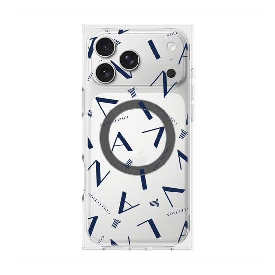 プレミアムスクエアケース with MagSafe［ LANVIN COLLECTION - タイポグラフィ ］