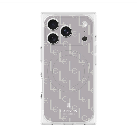 プレミアムスクエアケース with MagSafe［ LANVIN COLLECTION - ジオメトリック - ライラック ］