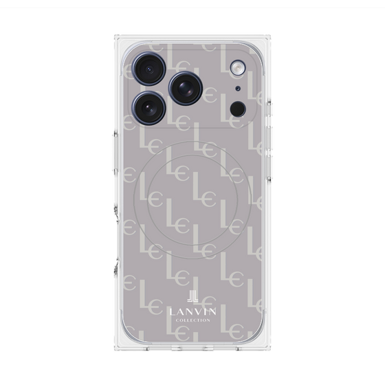 プレミアムスクエアケース with MagSafe［ LANVIN COLLECTION - ジオメトリック - ライラック ］