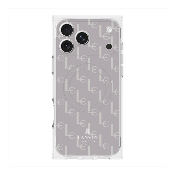 プレミアムスクエアケース with MagSafe［ LANVIN COLLECTION - ジオメトリック - ライラック ］