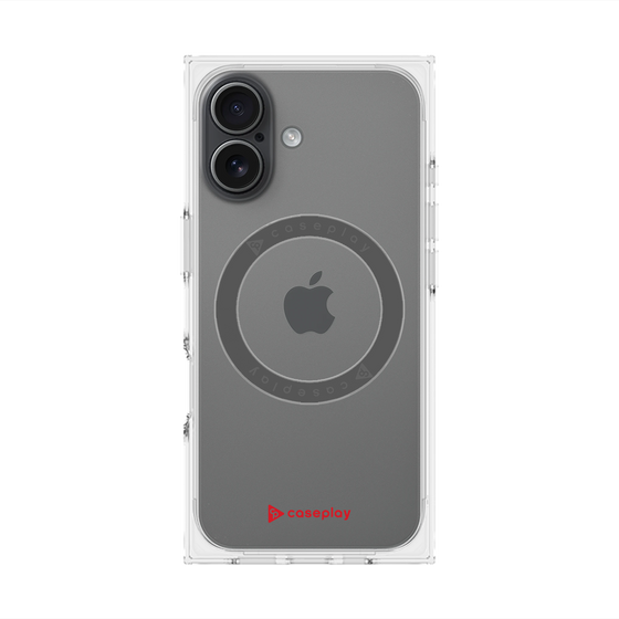 プレミアムスクエアケース with MagSafe［ オリジナル - caseplayロゴ - レッド/A ］