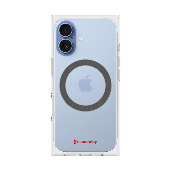 プレミアムスクエアケース with MagSafe［ オリジナル - caseplayロゴ - レッド/A ］