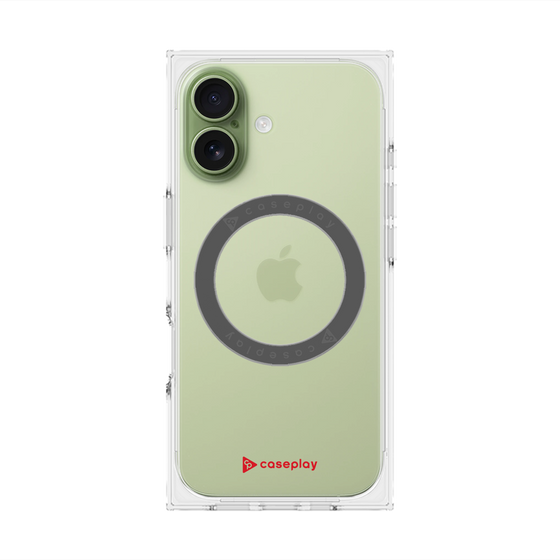 プレミアムスクエアケース with MagSafe［ オリジナル - caseplayロゴ - レッド/A ］