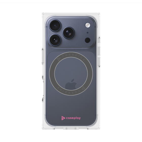プレミアムスクエアケース with MagSafe［ オリジナル - caseplayロゴ - ピンク/A ］