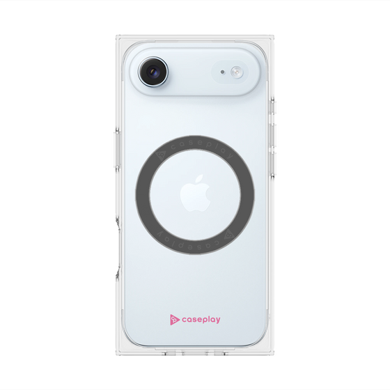 プレミアムスクエアケース with MagSafe［ オリジナル - caseplayロゴ - ピンク/A ］