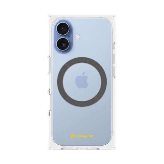 プレミアムスクエアケース with MagSafe［ オリジナル - caseplayロゴ - イエロー/A ］