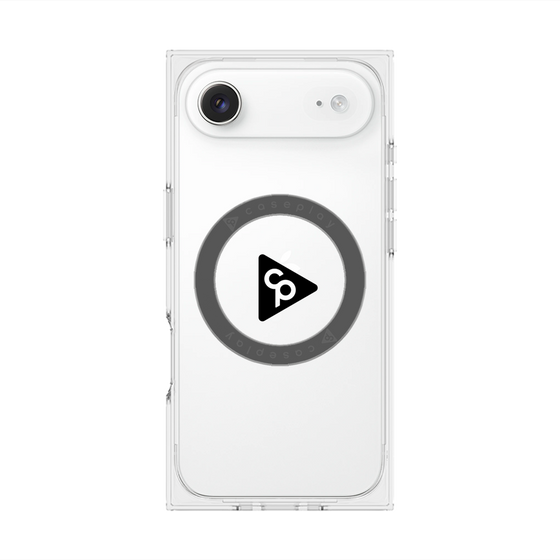 プレミアムスクエアケース with MagSafe［ オリジナル - caseplayロゴ - ブラック/C ］