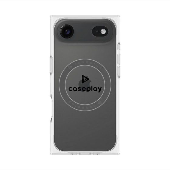 プレミアムスクエアケース with MagSafe［ オリジナル - caseplayロゴ - ブラック/D ］