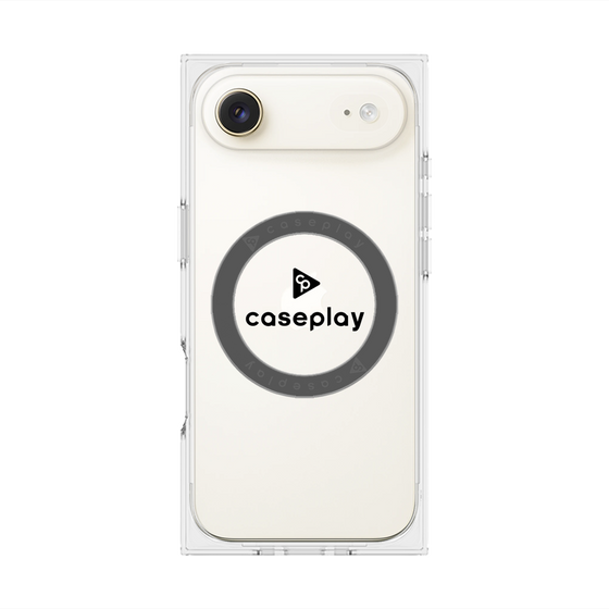 プレミアムスクエアケース with MagSafe［ オリジナル - caseplayロゴ - ブラック/D ］