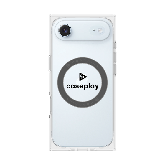 プレミアムスクエアケース with MagSafe［ オリジナル - caseplayロゴ - ブラック/D ］