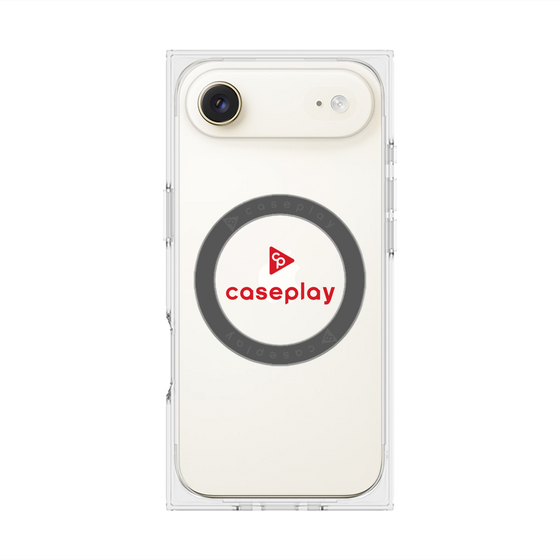 プレミアムスクエアケース with MagSafe［ オリジナル - caseplayロゴ - レッド/D ］