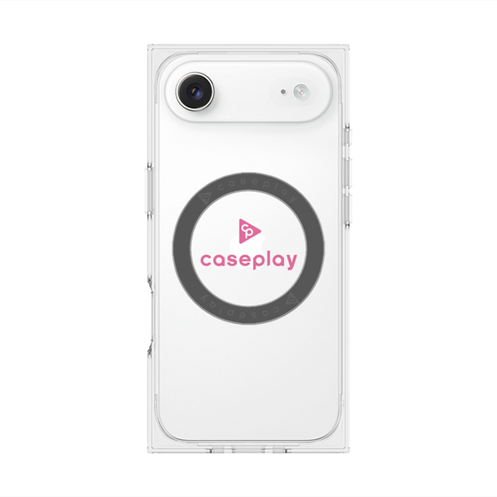 プレミアムスクエアケース with MagSafe［ オリジナル - caseplayロゴ - ピンク/D ］