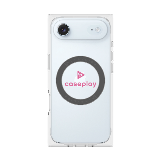 プレミアムスクエアケース with MagSafe［ オリジナル - caseplayロゴ - ピンク/D ］