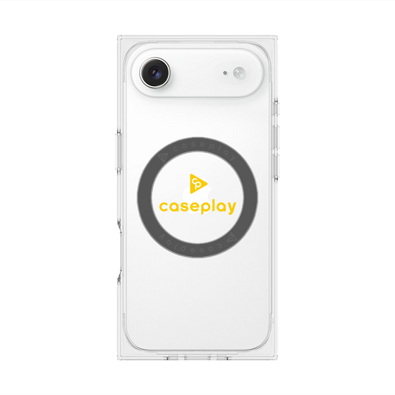 プレミアムスクエアケース with MagSafe［ オリジナル - caseplayロゴ - イエロー/D ］