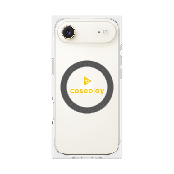 プレミアムスクエアケース with MagSafe［ オリジナル - caseplayロゴ - イエロー/D ］