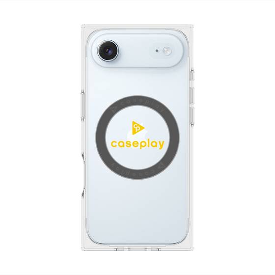 プレミアムスクエアケース with MagSafe［ オリジナル - caseplayロゴ - イエロー/D ］