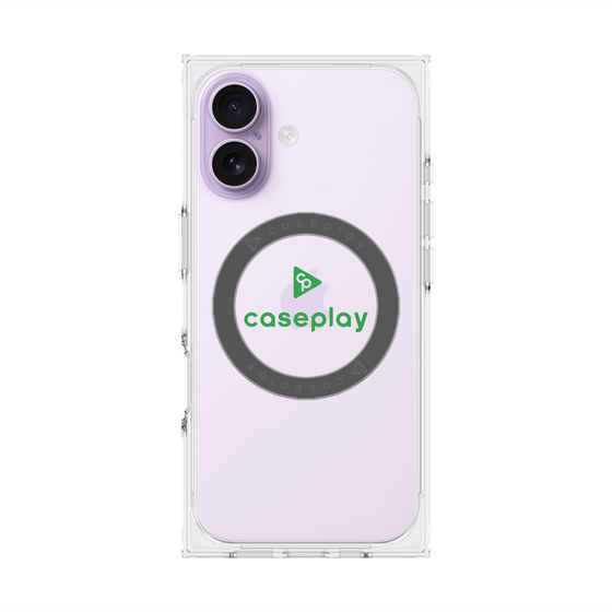 プレミアムスクエアケース with MagSafe［ オリジナル - caseplayロゴ - グリーン/D ］