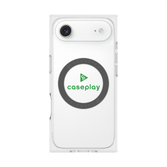 プレミアムスクエアケース with MagSafe［ オリジナル - caseplayロゴ - グリーン/D ］