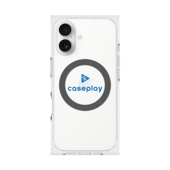 プレミアムスクエアケース with MagSafe［ オリジナル - caseplayロゴ - ブルー/D ］
