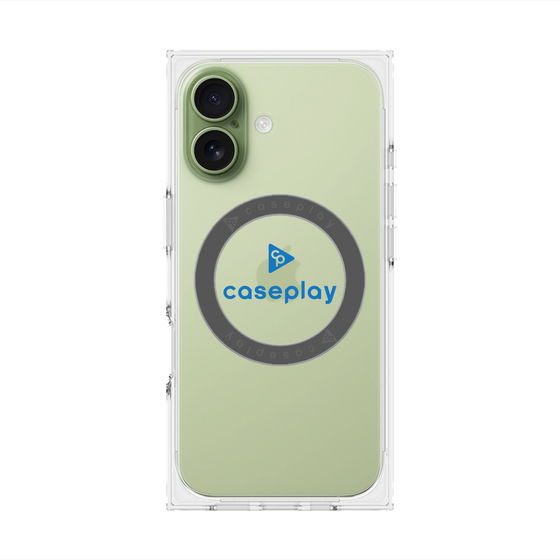プレミアムスクエアケース with MagSafe［ オリジナル - caseplayロゴ - ブルー/D ］