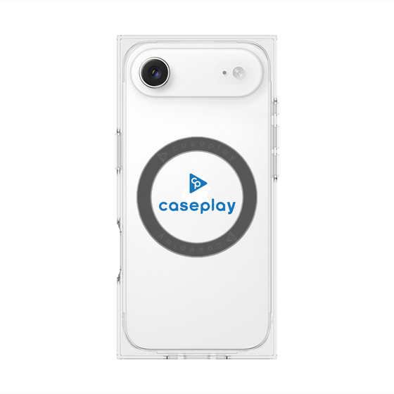 プレミアムスクエアケース with MagSafe［ オリジナル - caseplayロゴ - ブルー/D ］
