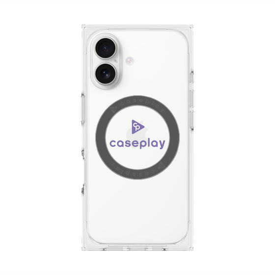 プレミアムスクエアケース with MagSafe［ オリジナル - caseplayロゴ - パープル/D ］