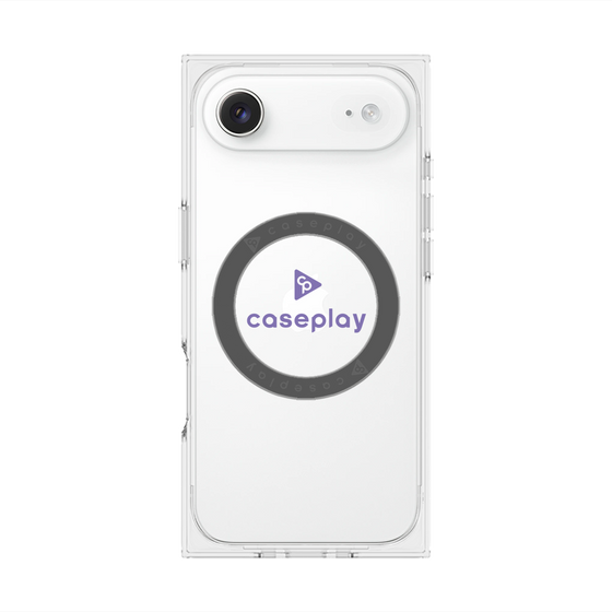 プレミアムスクエアケース with MagSafe［ オリジナル - caseplayロゴ - パープル/D ］