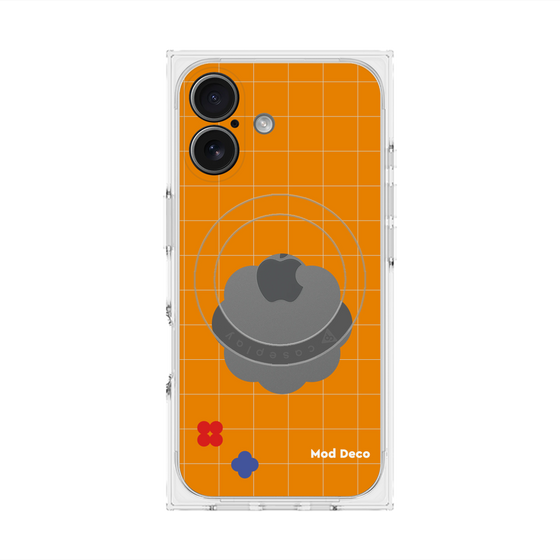 プレミアムスクエアケース with MagSafe［ Mod Deco - オリジナル - レトロオレンジ ］