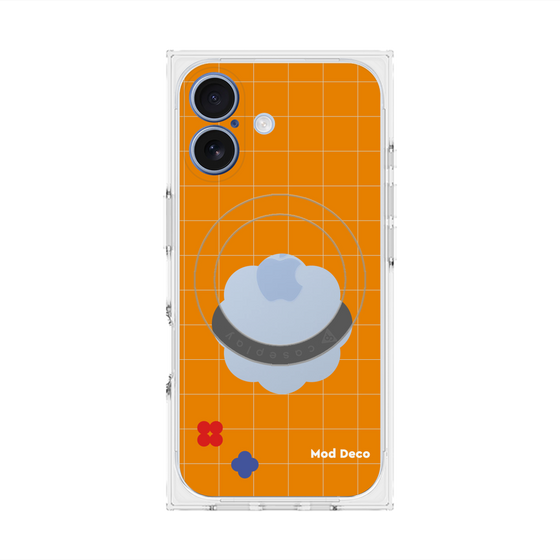 プレミアムスクエアケース with MagSafe［ Mod Deco - オリジナル - レトロオレンジ ］