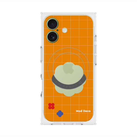 プレミアムスクエアケース with MagSafe［ Mod Deco - オリジナル - レトロオレンジ ］