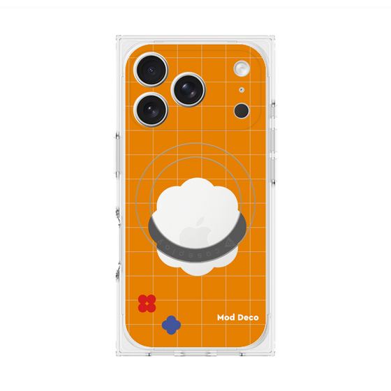 プレミアムスクエアケース with MagSafe［ Mod Deco - オリジナル - レトロオレンジ ］