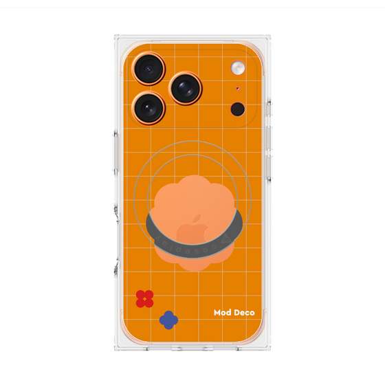 プレミアムスクエアケース with MagSafe［ Mod Deco - オリジナル - レトロオレンジ ］