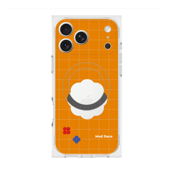 プレミアムスクエアケース with MagSafe［ Mod Deco - オリジナル - レトロオレンジ ］