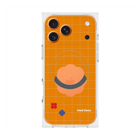 プレミアムスクエアケース with MagSafe［ Mod Deco - オリジナル - レトロオレンジ ］