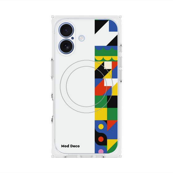 プレミアムスクエアケース with MagSafe［ Mod Deco - オリジナル - 幾何学模様/B ］
