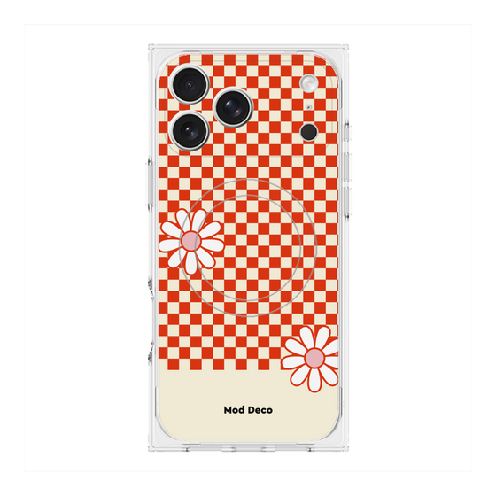 プレミアムスクエアケース with MagSafe［ Mod Deco - オリジナル - レトロフラワー ］
