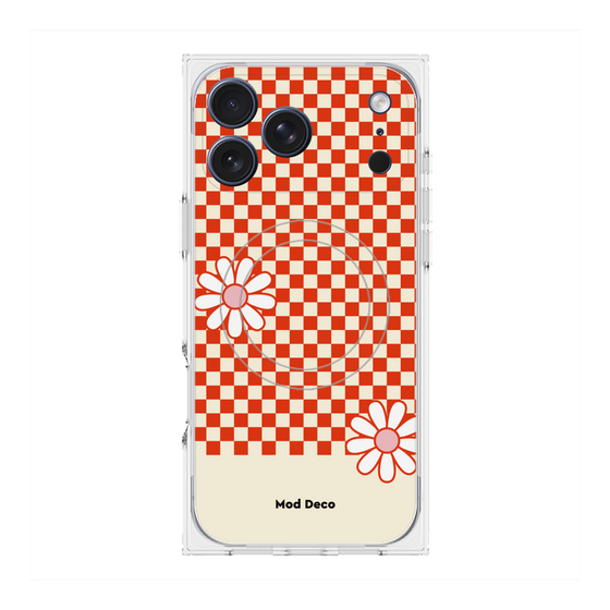 プレミアムスクエアケース with MagSafe［ Mod Deco - オリジナル - レトロフラワー ］